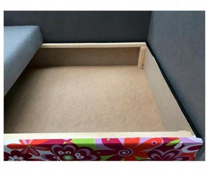 Ecksofa Sofa grau elegant Wohnzimmer Kissen Aufbewahrungsbox Schlaffunktion bis 