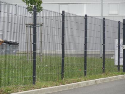 55 m Doppelstabmatten Zaunelemente Stahl-Gitter Zaun, Drahtzaun Höhe 1, 63 m mit