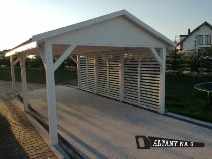 GARAGENVORDACH 3, 5x6m HOLZÜBERDACHUNG FÜR AUTO GARAGENVORDACH HOLZGARAGE GARAGE