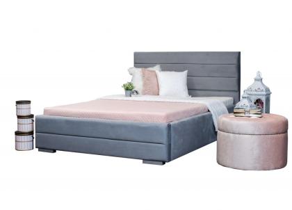 Bett Polsterbett mit Lattenrost Designbett Doppelbett 90x200