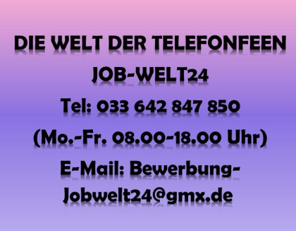 Telefonistin Job Heimarbeit 100%Homeoffice Köln und ü-all Arbeit Stellenangebot 
