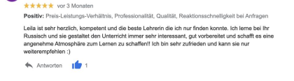Russisch lernen mit Muttersprachlerin vor Ort / Online Unterricht
