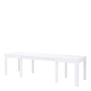 MPS Tisch Küchentisch Esszimmertisch Esstisch ausziehbar 140-260x80x76cm Weiß Ho