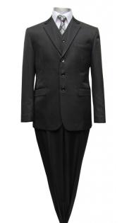 Elegante Muga Herren Anzug+Weste Gr.44 bis 58 Schwarz Neu