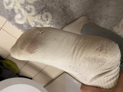 Getragene Socken