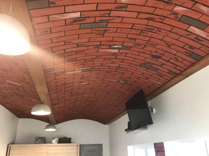 Wanddekoration Project Imitation Ziegel Elastish Polystyrol Decke Rot