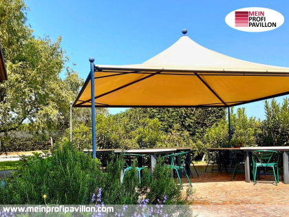 Pavillon 5x6 Überdachung Pagodenzelt Festzelt Pvc Terrassendach Pergola Terrasse