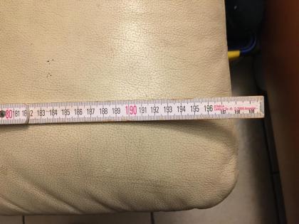 W. Schillig Echtleder Zweisitzer-Sofa Cremeweiß verstellbare Lehnen
