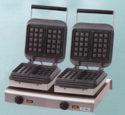 Doppel-Waffeleisen mit Backplatten Brüsseler Platten