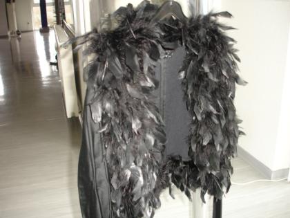 Boa-Jacke-Schwarz