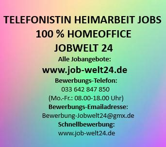 Telefonistin Job Heimarbeit Arbeit Siegen und ü-all 100% Homeoffice Verdienst bi