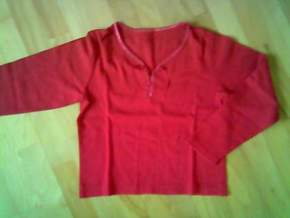 Rotes Langarmshirt Größe 36