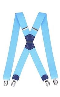 Herrenhosenträger Form X 3, 5cm 120cm 4 starke Metallklipps regulierbar elastisc
