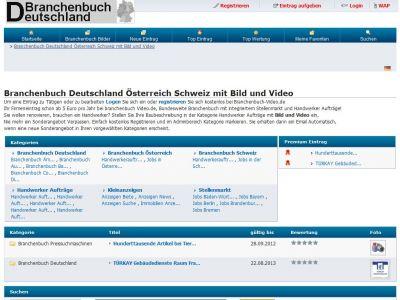 Firmeneinträge schon ab 5,00 Euro pro Jahr. www.branchenbuch-video.de 