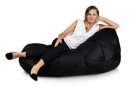 Sitzsackhülle Mega Sako Mix schwarze Dreiecke Schoner 135cm 340l Design Hit