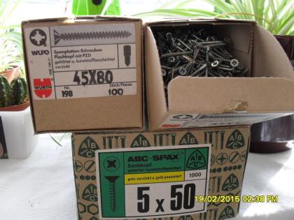Für Schreiner, Bauern etc. - 120 Päckchen, Btl. Spax / Schrauben-Posten abzugebe