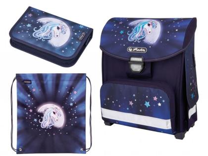 Schulranzen Herlitz SMART ausgestattete Federtasche Sportbeutel Reflektor 38x30x