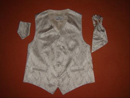 Hochzeitsweste Wilvorst mit Plastron und Einstecktuch, Gr. 52
