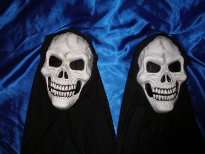 Halloween Masken Horror Skelett Totenkopf 2 Stück Neu !