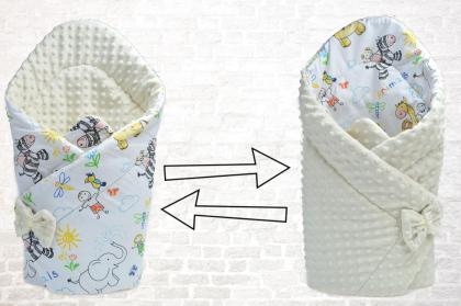 Babyhörnchen 80x80 Minky Baumwolle zweiseitig Steckkissen Nestchen Babysacken Ne