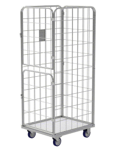 Gitter Rollcontainer mit 2 drehenden Türen für Wäschelogistik Modell GL6880-1, 7