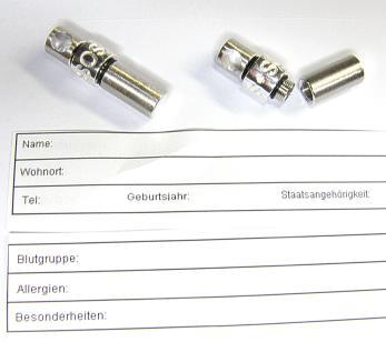 NEU -S O S - ZYLINDERANHAENGER