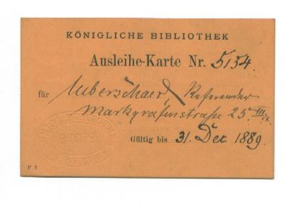 Alte Bücherei - und Bibliothekskarten