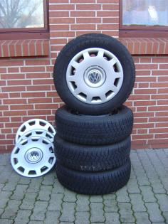 Zwei sätze Winterreifen VW+Audi mit Felgen+Kappen