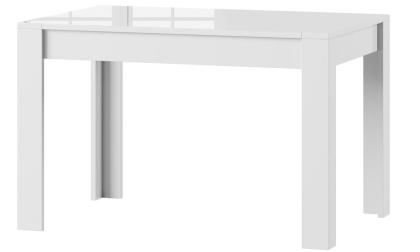 Tisch SYRIUS 120-190x80x76cm Weiß Hochglanz Esszimmer 4-8 Personen Tischplatte 1