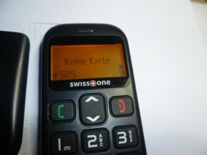 Seniorenhandy Swiss one BBM 320 mit Notruf Knopf Nr. 110