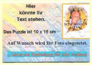 Einladungskarten Einladungen als Puzzle.
