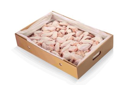 Hühnerflügel 2 oder 3 Teile. Im Karton verpackt.