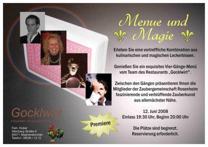 Menue und Magie