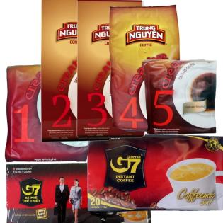 7 Sorten Kaffee von Trung Nguyen, Vietnam in einem Paket