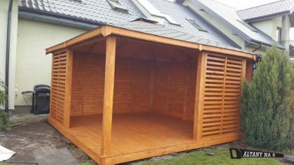 2-ECK GARTENHAUS BERLIN AUS MASSIVHOLZ FÜR AUßENBEREICH GERÄTEHAUS HOLZHAUS 4x5m