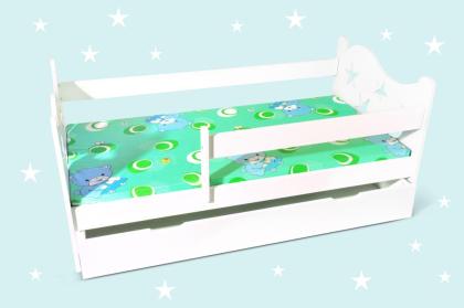 Kinderbett mit Sternen Babybett Jugendbett Matratze 80x160 Bettkasten Lattenrost