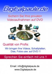 Wir bringen Ihre alten Videos, Schallplatten, Dias uvm. auf CD !!!