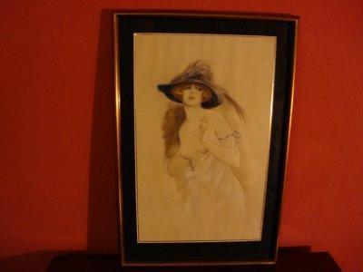 Jugendstil Radierung Frankreich