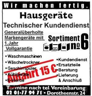 Sortiment no 6 gebrauchte wasch- spülmaschinen trockner