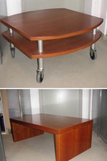 Je 40 € Couchtisch und TV-Tisch aus Kirschholz furniert von Bo Concept