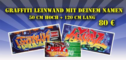 GRAFFITI LEINWAND MIT DEINEM NAMEN