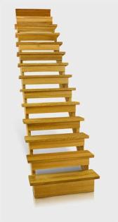 FREITRAGENDE TREPPEN SELBSTMONTAGE TYP U, L AUS MASSIVHOLZ EICHE BUCHE ESCHE