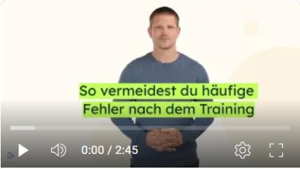 So vermeidest du häufige Fehler nach dem Training/ Sport - kostenloses Video!