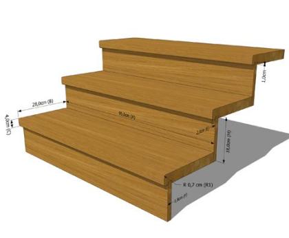 STUFE 95x28x4cm + SETZSTUFEN HOLZTREPPENSTUFE BELÄGE HOLZBELEG ESCHE EICHE BUCHE