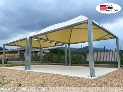 Pavillon 5x5 Überdachung Pagodenzelt Festzelt Pvc Terrassendach Pergola Terrasse
