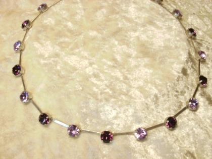 Luxus Kristall Halskette  Violet  Swarovski Elements