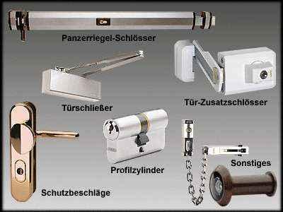 Türbeschläge, Zylinder, Spione Fenstergriffe u.s.w. alles von einem Hersteller