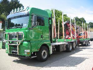 MAN 26.530 LL Holztransporter   Tandem Anhänger
