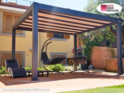 Pergola 3x3 Überdachung Pavillon Terrassenüberdachung Zelt Terrasse Sonnenschutz