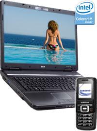 Bundle Notebook Acer   Samsung SGH-B130 ab 0,00 Euro